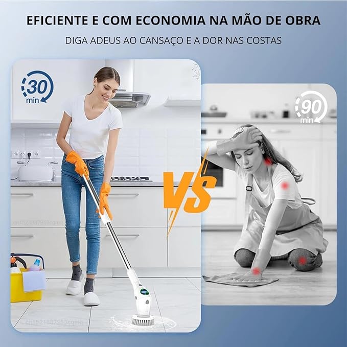 Escova Elétrica de Limpeza 8 em 1: A Revolução na Limpeza da Sua Casa!