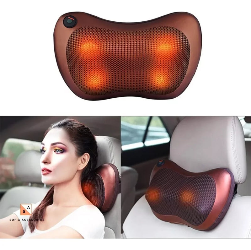 Massageador Poderoso 4 em 1 – Alívio Instantâneo para Pescoço, Costas, Pernas e Pés!