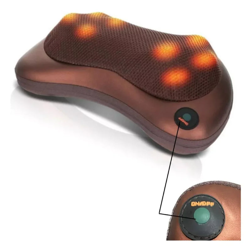 Massageador Poderoso 4 em 1 – Alívio Instantâneo para Pescoço, Costas, Pernas e Pés!