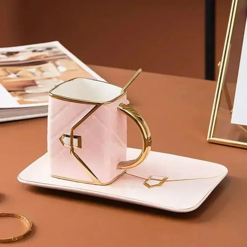 Caneca Luxo Diamante – Presente Perfeito em Cerâmica Artesanal