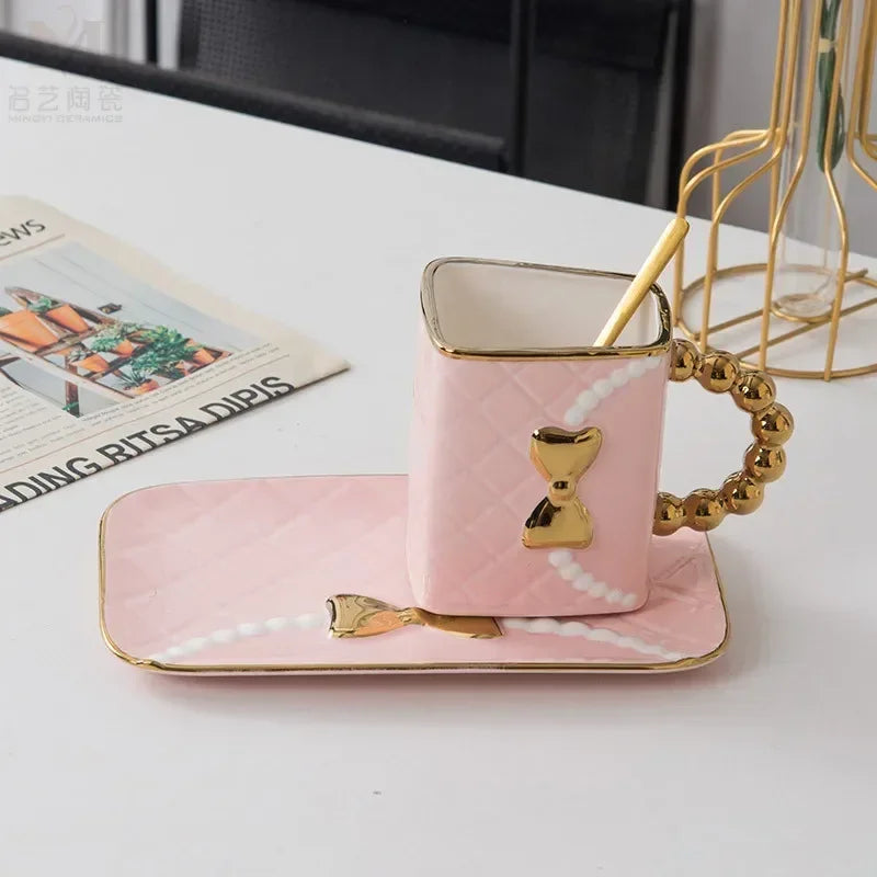 Caneca Luxo Diamante – Presente Perfeito em Cerâmica Artesanal