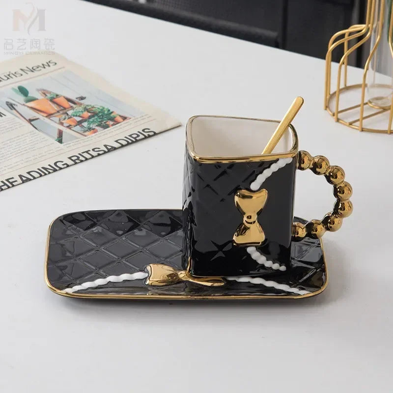 Caneca Luxo Diamante – Presente Perfeito em Cerâmica Artesanal