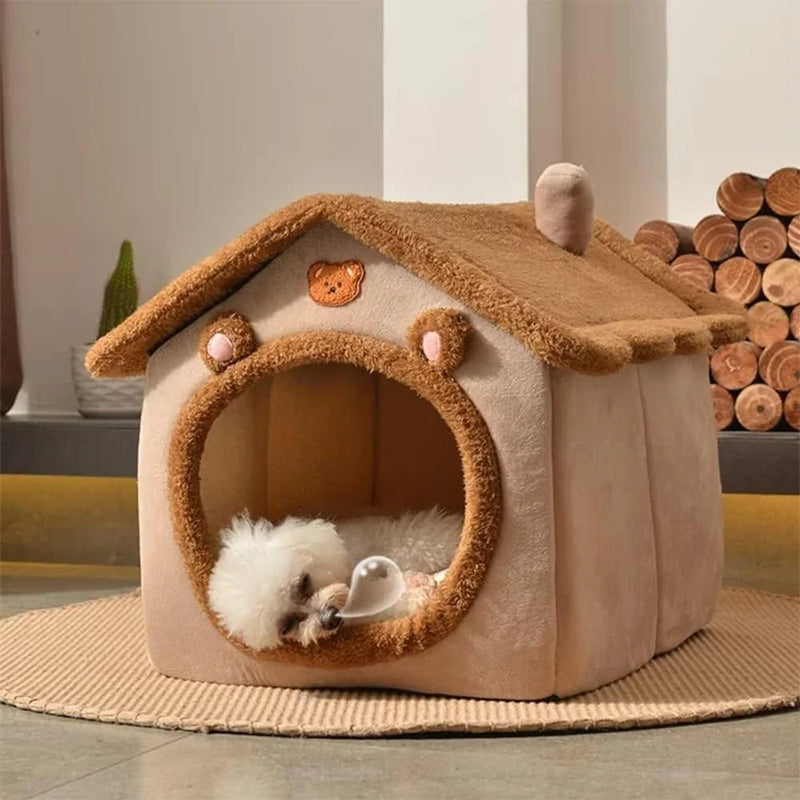 Casa Dobrável Lavável para Cães e Gatos Pequenos.