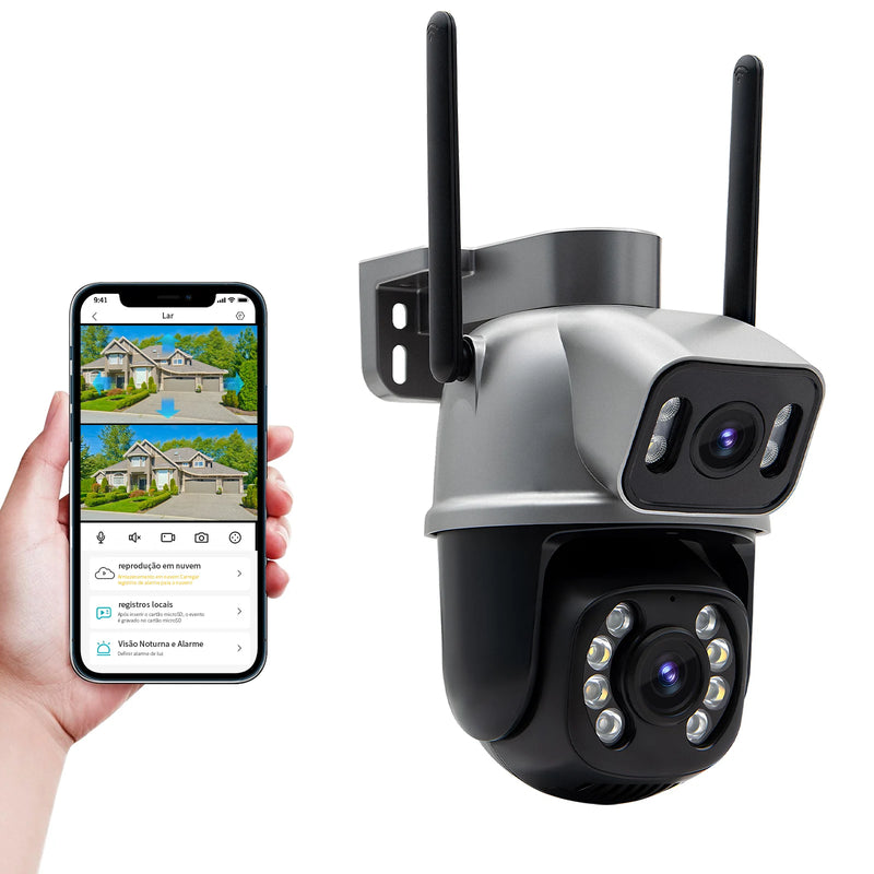 Câmera de Segurança 4K Wi-Fi à Prova d'Água – Proteção em Alta Definição!
