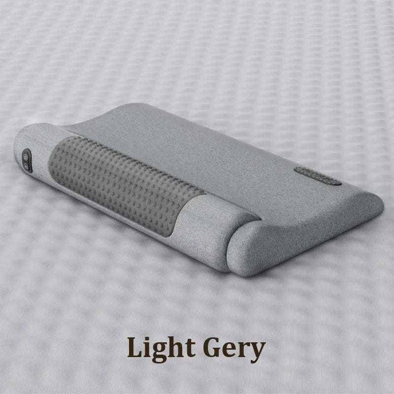 Conforto e Alívio: Travesseiro Massageador Ergonômico com Compressa Quente para Relaxamento e Proteção da Coluna Cervical