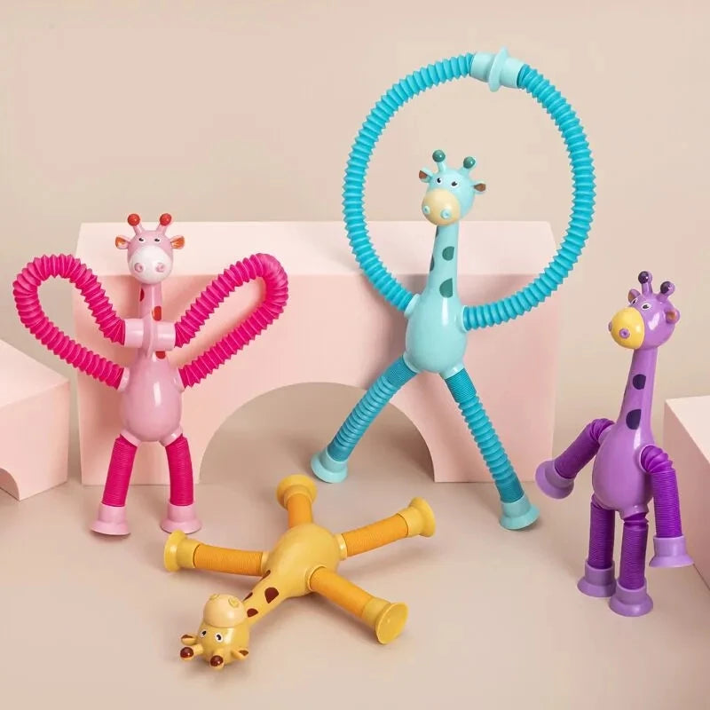Girafa Telescópica: Brinquedo Antiestresse com Ventosas para Crianças