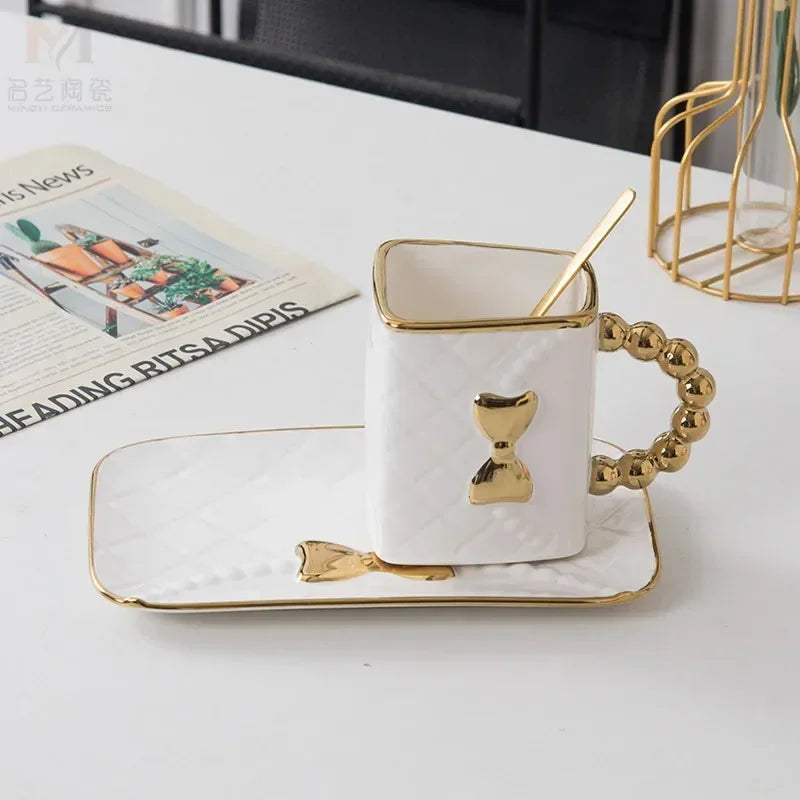 Caneca Luxo Diamante – Presente Perfeito em Cerâmica Artesanal