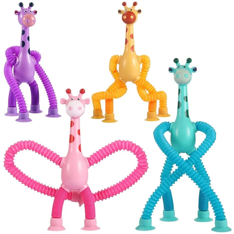 Girafa Telescópica: Brinquedo Antiestresse com Ventosas para Crianças