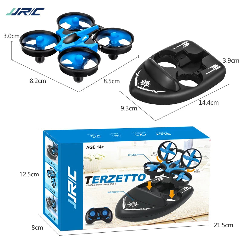 Drone JJRC H36F: Versatilidade Aquática, Aérea e Terrestre em um Único Dispositivo