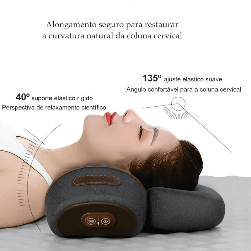 Alívio Instantâneo: Travesseiro Massageador Cervical com Calor e Vibração para Relaxamento Total