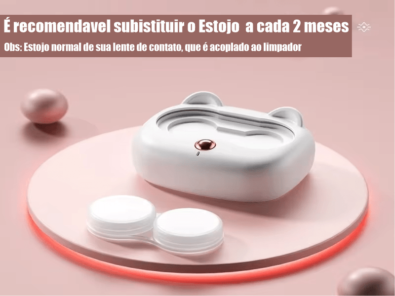 Caixa de Limpeza Automatica de Lentes de Contato - Higiene e Praticidade em Minutos!