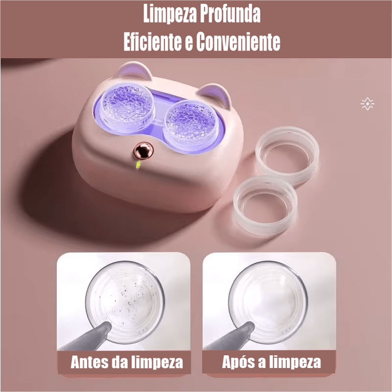 Caixa de Limpeza Automatica de Lentes de Contato - Higiene e Praticidade em Minutos!