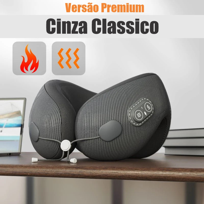 Conforto Portátil: Travesseiro Ergonômico de Massagem e Alívio para o Pescoço