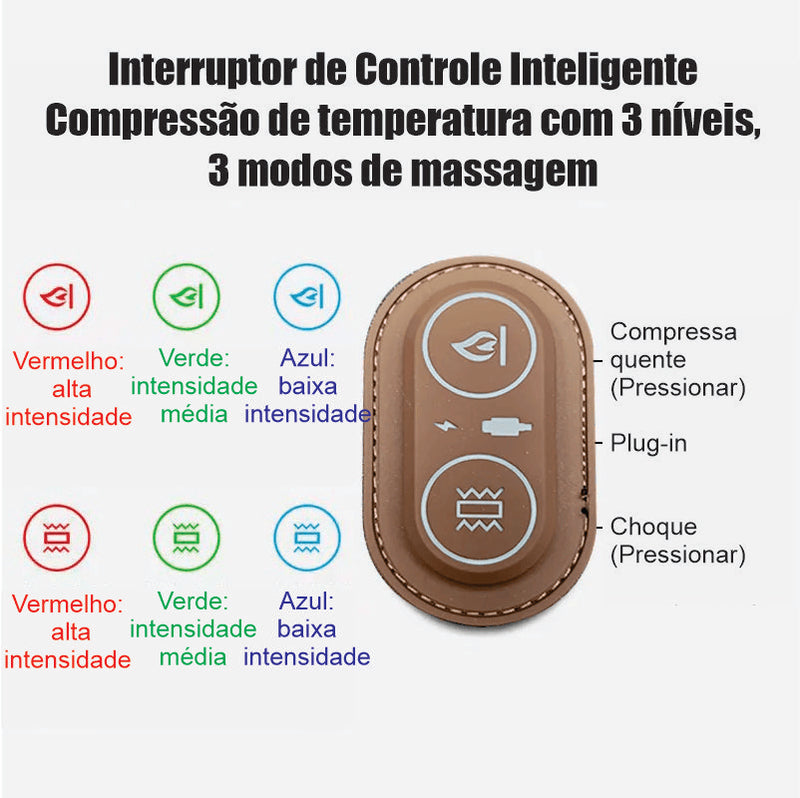 Alívio da Dor nas Costas: Travesseiro Massageador com Aquecimento e Suporte Lombar
